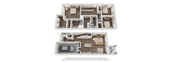 2 bedroom floor plan  the residences at sawmill estates apartments
