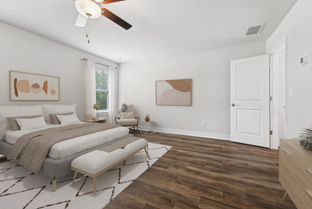 Another view of the primary bedroom.