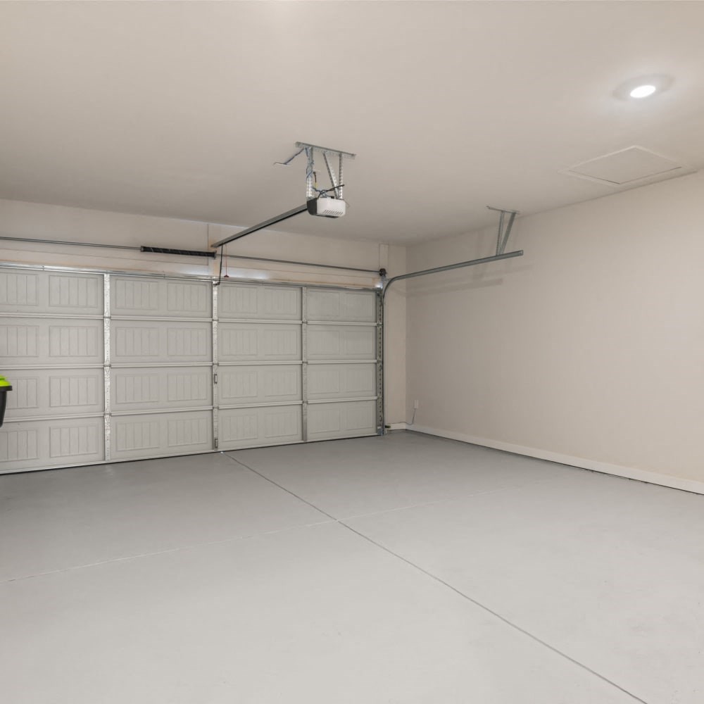 Interior of the garage in the Wakefield floorplan.