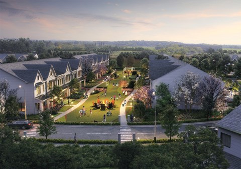 Scenic aerial view capturing the heart of the community.