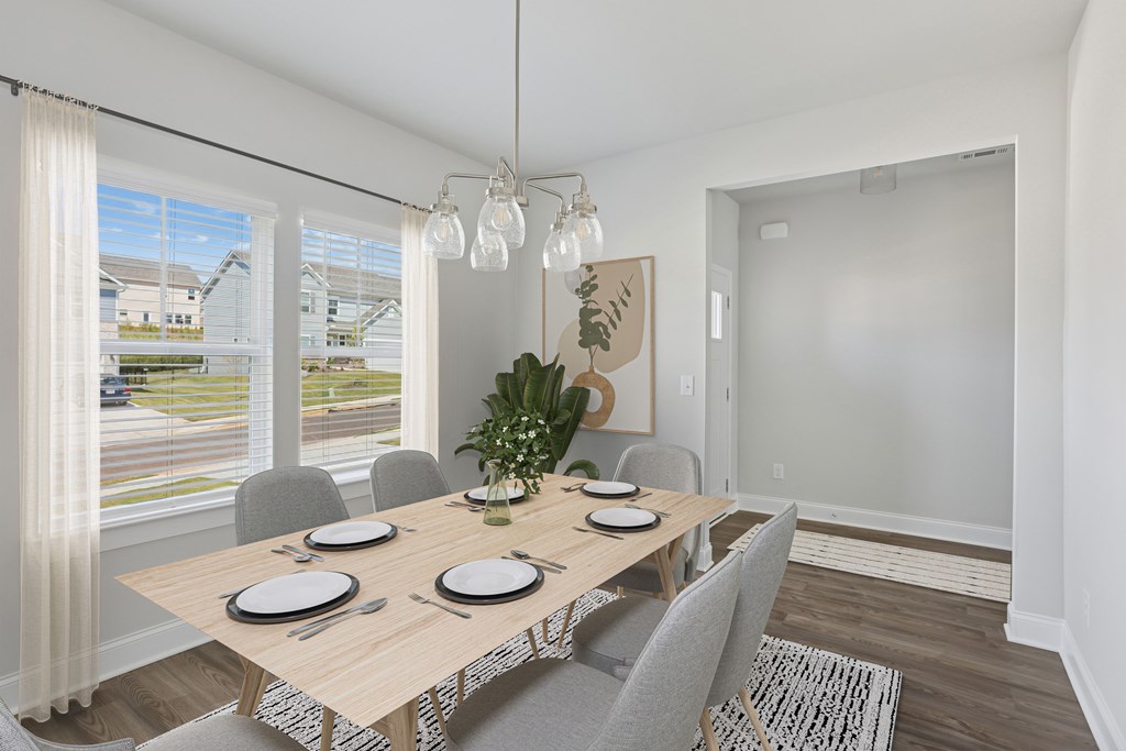 Dining room located just off the entryway.