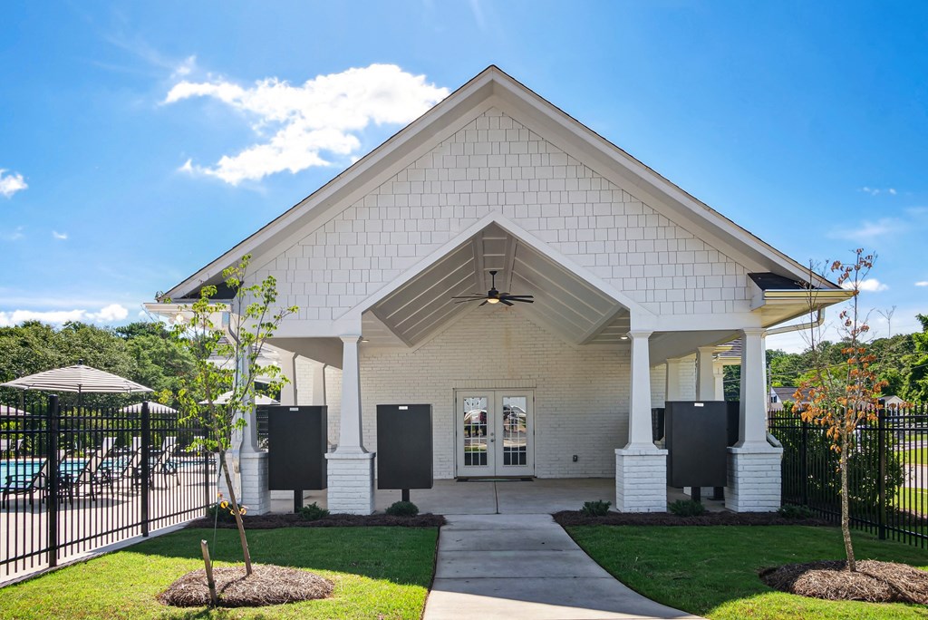 Exterior view of the clubhouse