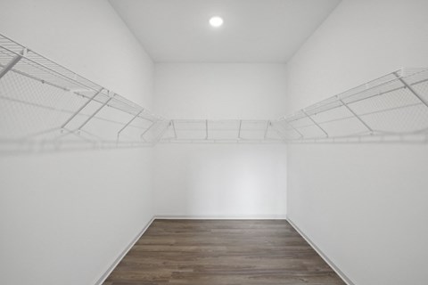 Full size walk in closet.