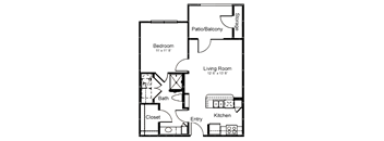 a floor plan of a house with bedrooms and a living room