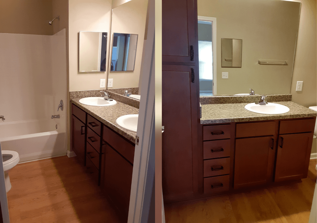 a bathroom with a sink and a toilet and a mirror