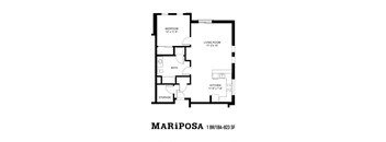 The Mariposa | 1 Bedroom 1 Bath A