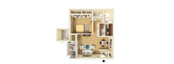 A dollhouse living room with a couch, chair, and coffee table.