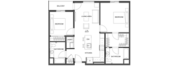 a blueprint of a floor plan of a house