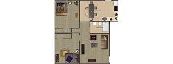 2 Bedroom 1 Bath