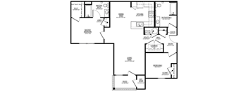 A floor plan of a house with labeled rooms such as "Master Bedroom" and "Kitchen".