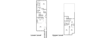 the third and fourth floors of the house have upper and lower levels