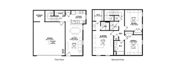 floor plan of the first and second floors of a house