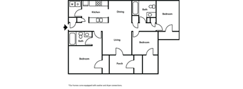 a floor plan of our home come equipped with water and dry connections