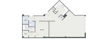 1 Bedroom 1.5 Bath