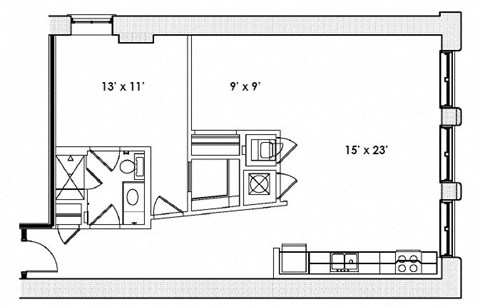 A6 Floor Plan at Lofts at Union Alley, Tennessee
