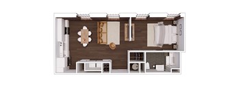 B1.2 Floor Plan at The Mill at Prattville, Prattville, AL, 36067