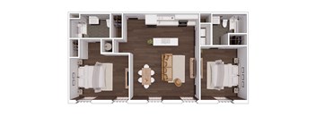 B2.7 Floor Plan at The Mill at Prattville, Prattville, 36067