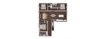 B3.1 Floor Plan at The Mill at Prattville, Alabama