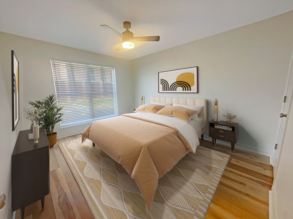 Bedroom Staged at The Courts Midtown, Memphis