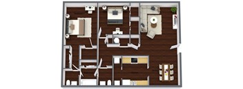 a floor plan of a 1 bedroom apartment