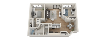 a 1 bedroom192 sq ft floor plan