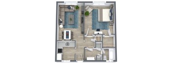 Central Garden Floor Plan  at The Courts Midtown, Tennessee
