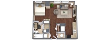 Commuter 5 Floor Plan at Metro67, Memphis, Tennessee