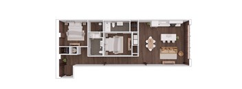 D2.3 Floor Plan at The Mill at Prattville, Alabama, 36067