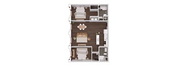 D2.5 Floor Plan at The Mill at Prattville, Prattville, Alabama
