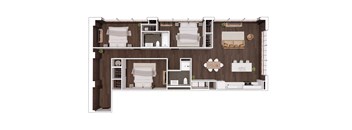 D3.2 Floor Plan at The Mill at Prattville, Prattville, AL, 36067