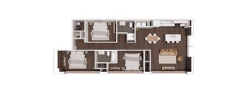 D3.3 Floor Plan at The Mill at Prattville, Prattville, AL