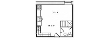 E2 Floor Plan at Lofts at Union Alley, Tennessee, 38103