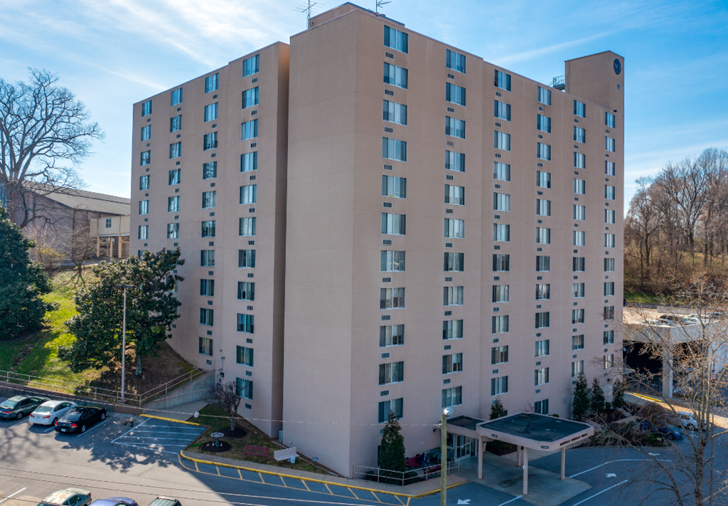 a view of the entire building from the top of the building