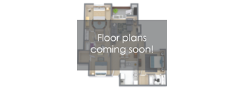 A sign that says "Floor plans coming soon!" is displayed over a floor plan image.