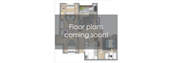 A sign that says "Floor plans coming soon!" is displayed over a floor plan image.