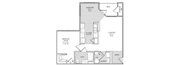 the floor plan of the second floor of a 2 bedroom apartment with a partial view