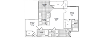 the floor plan of the second level of a 2 story house with a garage