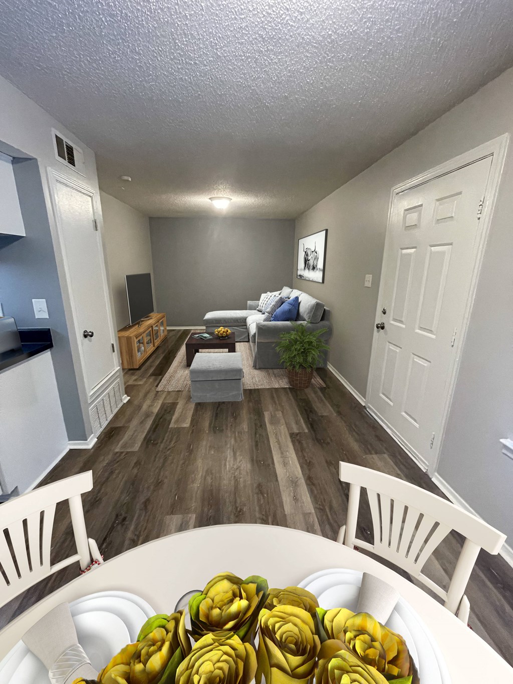 a view of the living room from the dining room at The Junction, Memphis, TN