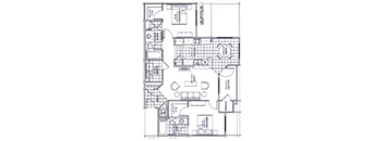 a floor plan of a house with bedrooms and a bathroom