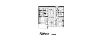 floor plan of a two bedroom apartment