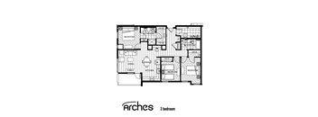 a typical floor plan of a 3 bedroom apartment