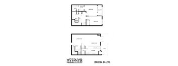 2 Bedroom 2.5 Bath Bi-Level