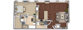 Soho 6 Floor Plan at Metro67, Tennessee