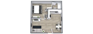 1 Bedroom Floor Plan at The Junction, Tennessee