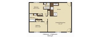 2BR, 1.5BTH