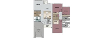 A floor plan of a house with labeled rooms such as Bedroom #3, Dining, Living Room, Kitchen, and Bath.