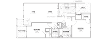 the floor plan of the second level