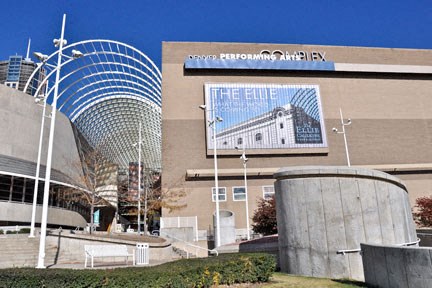 a large building with a large sign on the side of it