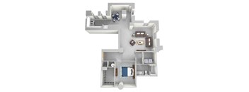 A10 Floor Plan at Parcels at Concourse, Tennessee, 38104