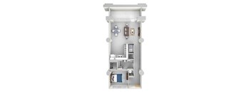 A12 Floor Plan at Parcels at Concourse, Memphis, 38104